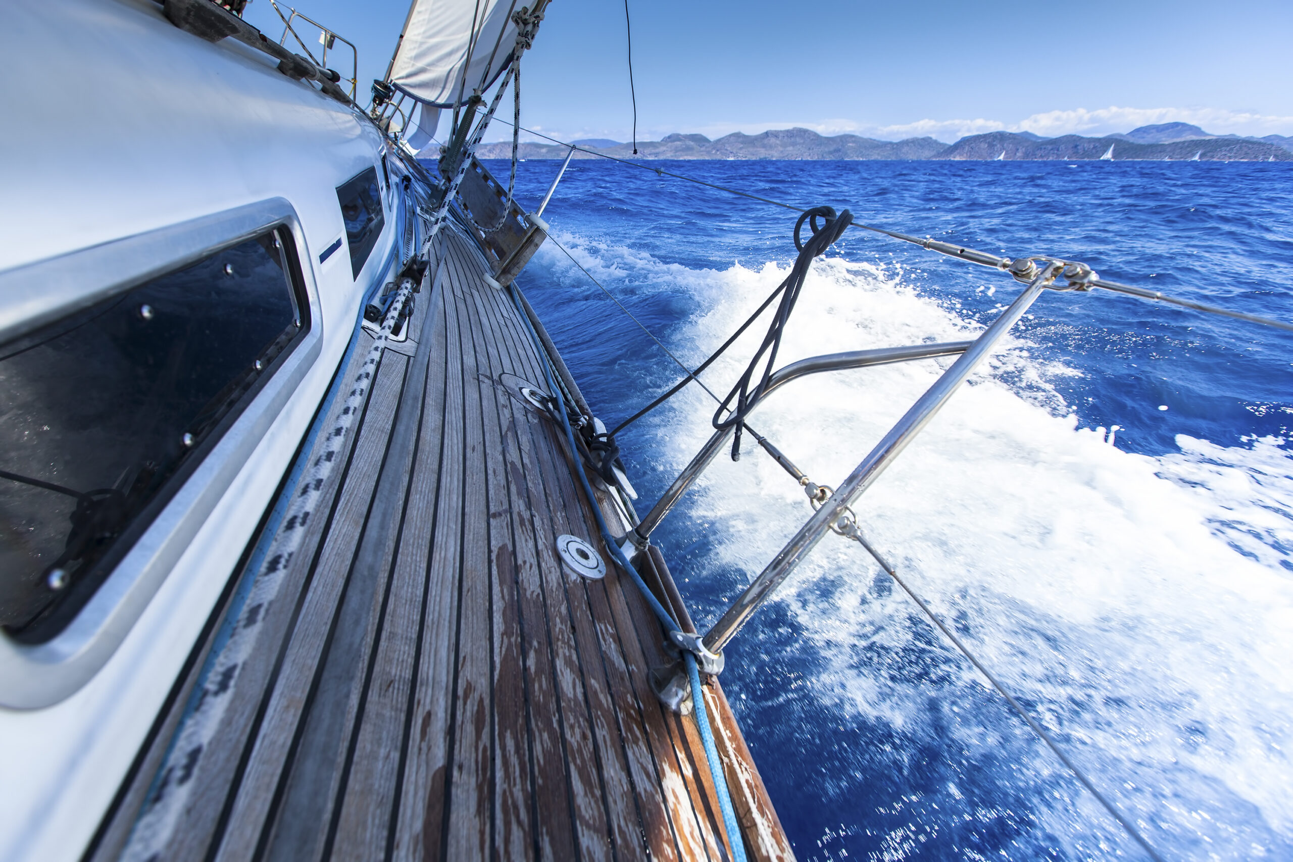 Yacht on the sea
