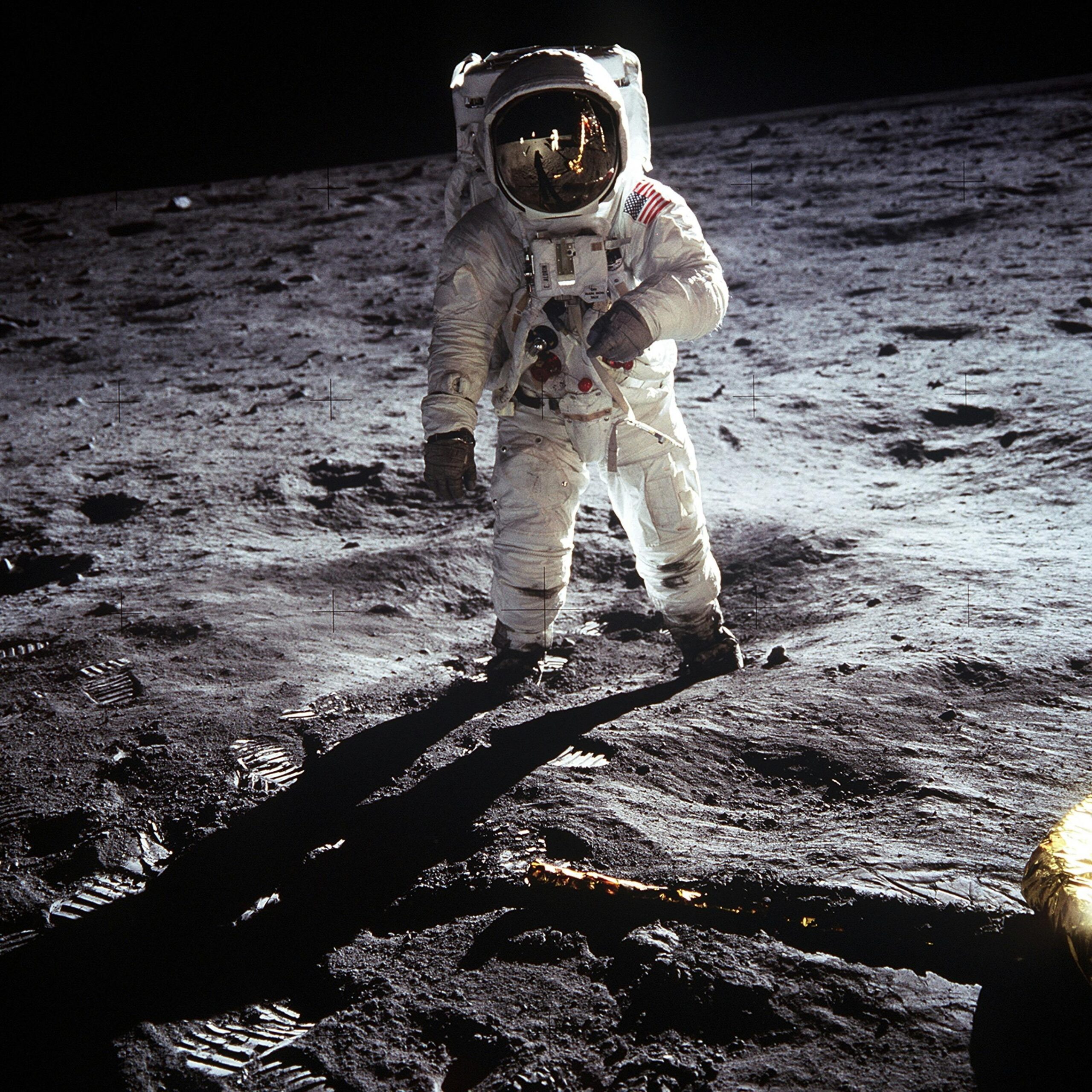 Astronaut on moon in space