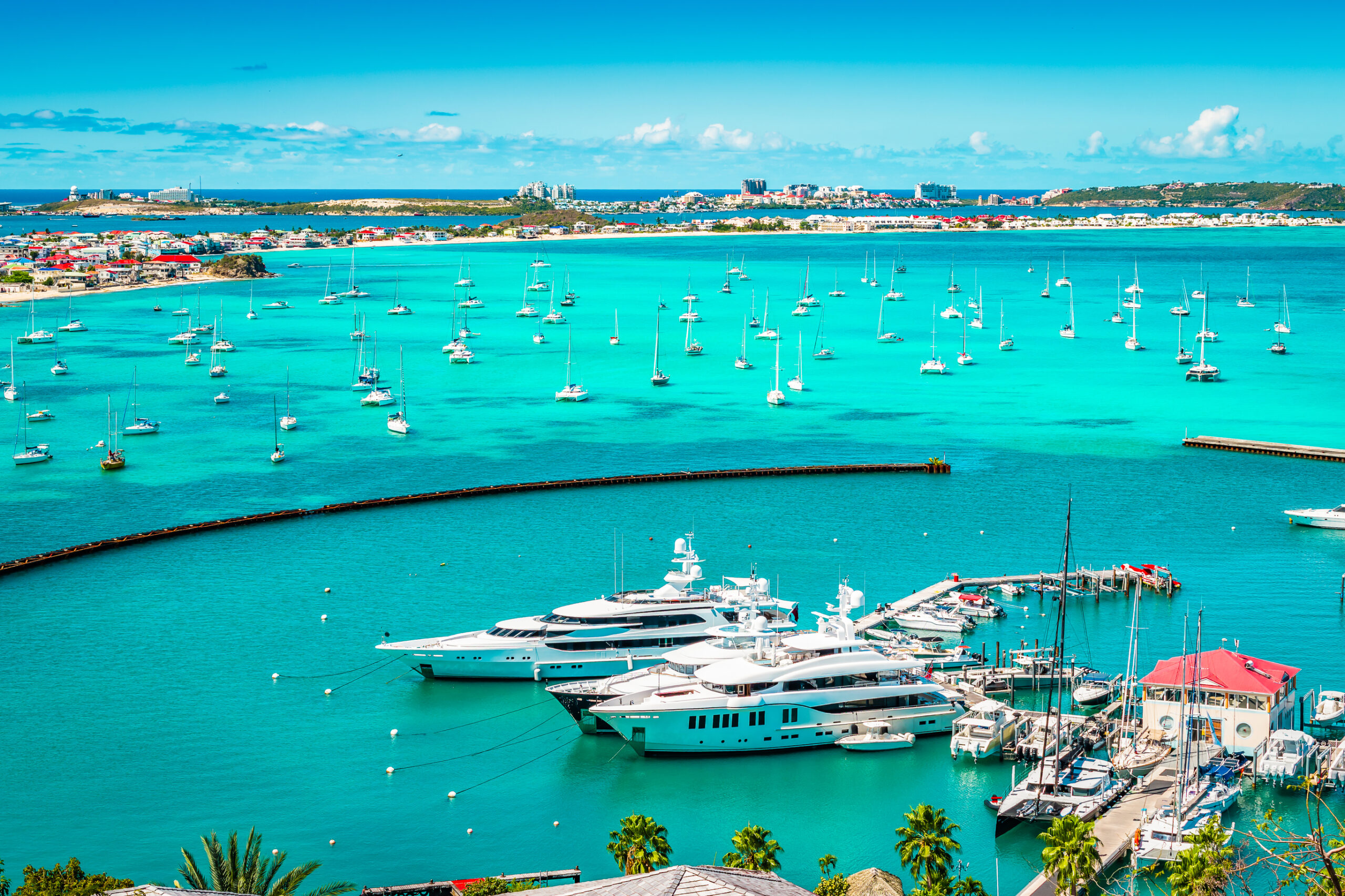 Yachts on a beautiful harbour