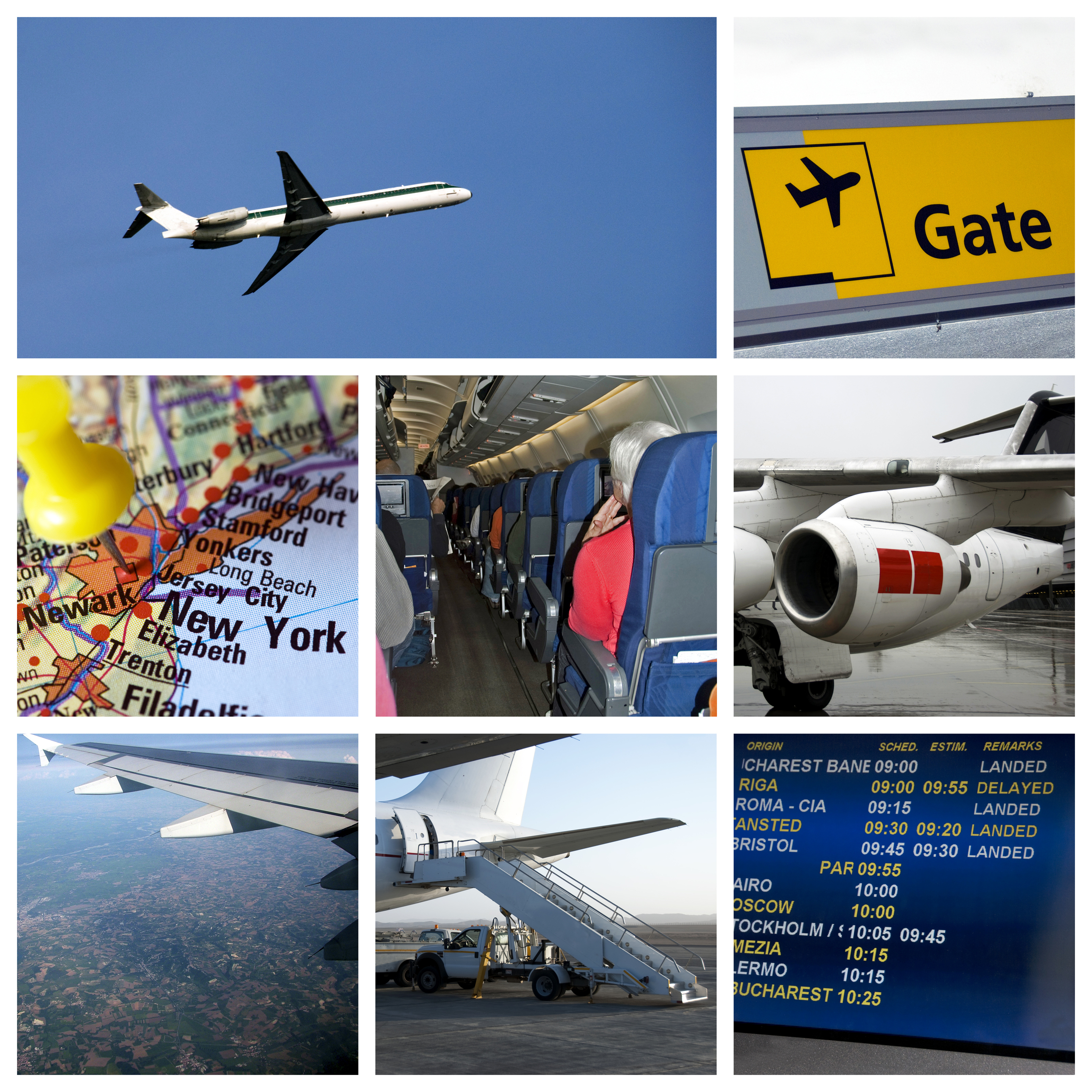 Aviation industry mosaic